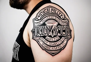 Officer with a big penis tattoo idea