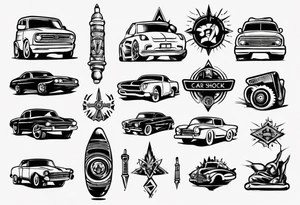 Car shocks tattoo idea