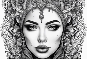 discipline and consistency surrounded by a face withawt tattoo idea
