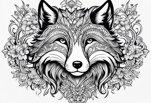 strength, small, nuanced, fox, elegant, armenian tattoo idea