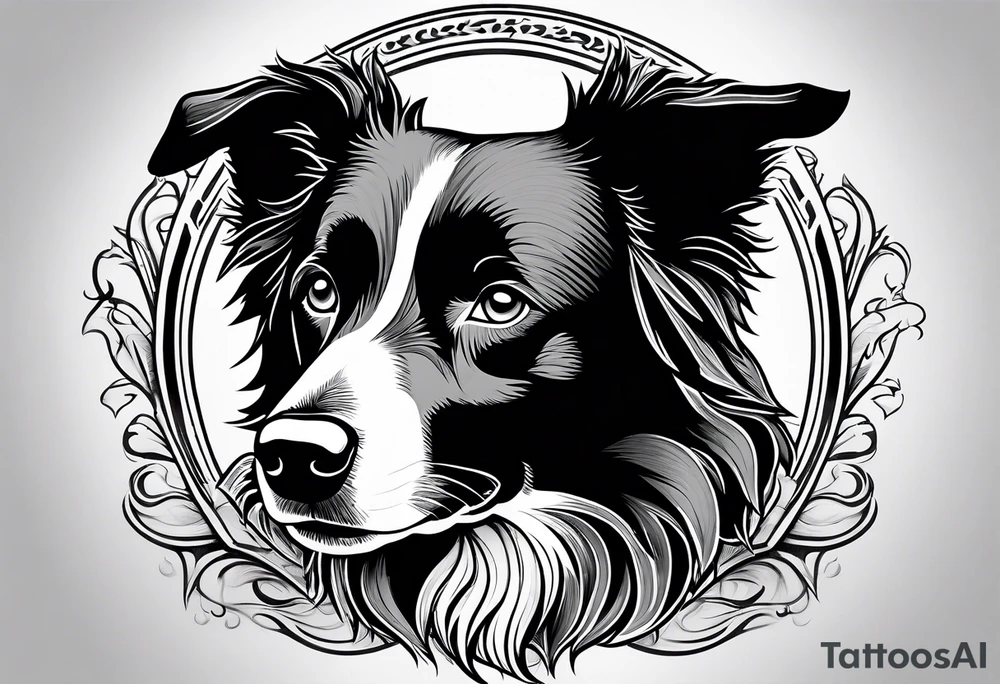 Border Collie tattoo idea