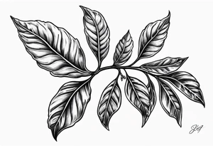 Make a sprig with bay leaf tattoo idea