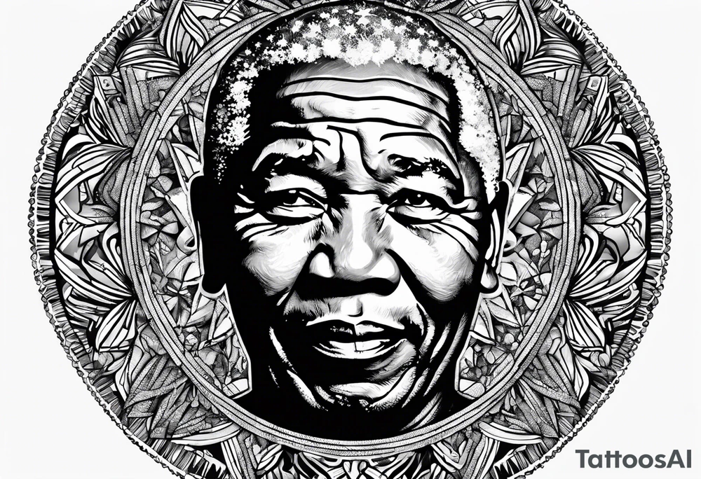 Un simbolo de mandela, que inclluya palabra "faith" tattoo idea