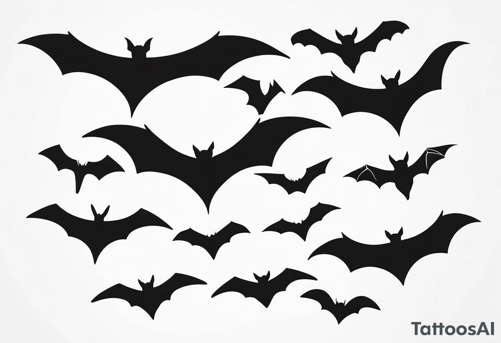 Bats in Flight tattoo idea