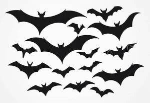 Bats in Flight tattoo idea