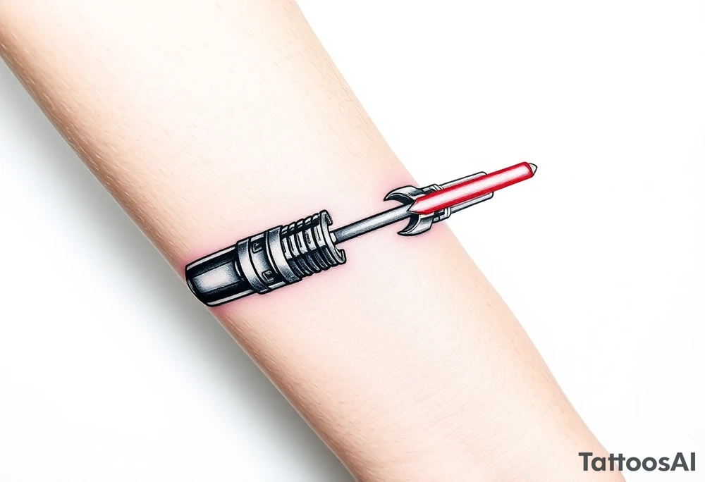 Light saber broken hilt tattoo idea