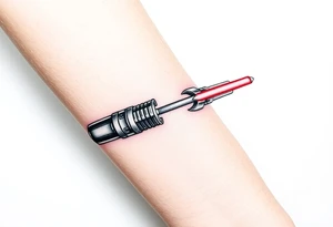 Light saber broken hilt tattoo idea
