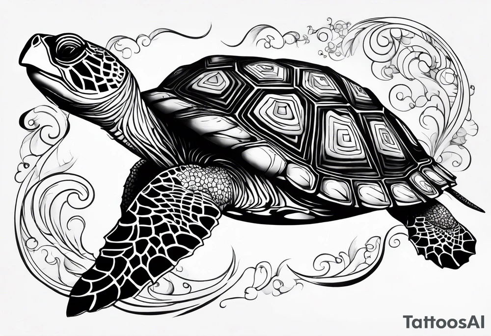 psychedelic turtle, from the top tattoo idea