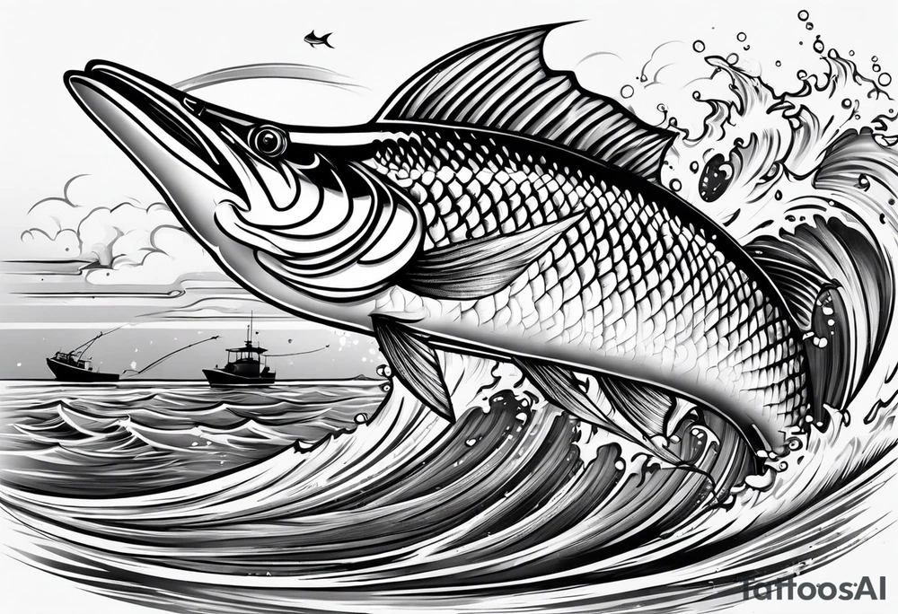 Fishing, racing tattoo idea
