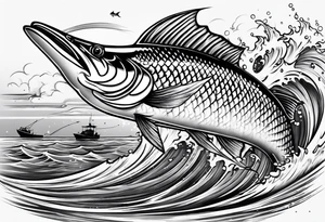 Fishing, racing tattoo idea