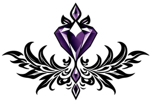 amethyst birthstone mother of 3 girls tattoo idea