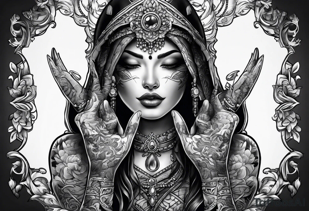 Crossing fingers tattoo idea