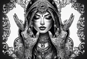 Crossing fingers tattoo idea
