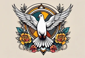 vintage dove traditional tattoo tattoo idea