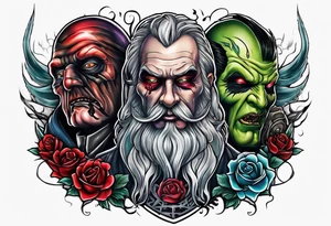 Horror movie villains combined tattoo idea