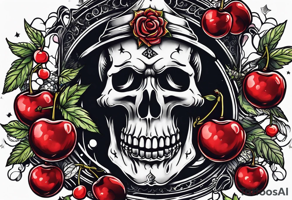 Cottage core cherry witchcraft tattoo idea