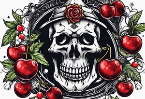 Cottage core cherry witchcraft tattoo idea