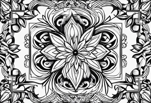 Twin flame. Make it small and minimalistic. Straight clean line border. Everything black and white minus the twin flame fire. tattoo idea