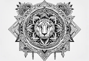 geometric totem tattoo idea