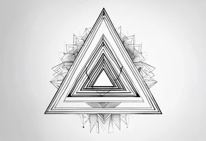 Fractal auto similar triangles centered tattoo idea