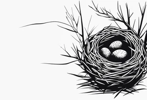 Bird nest tattoo idea