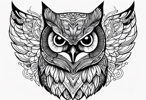 eastern screech owl tattoo idea