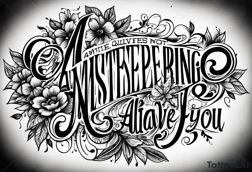Script tatoo of the quote, "anything or anyone
that does not bring you alive
is too small for you." tattoo idea