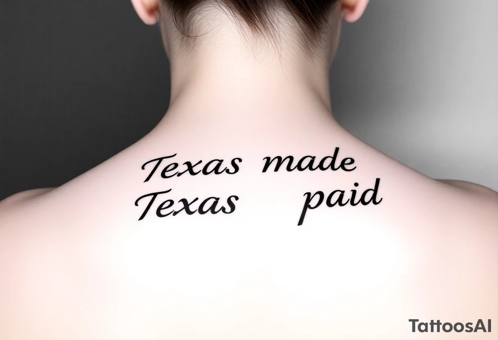 Texas made Texas paid tattoo idea