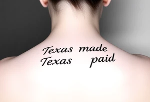 Texas made Texas paid tattoo idea