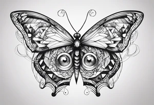 Borboleta com olho tattoo idea