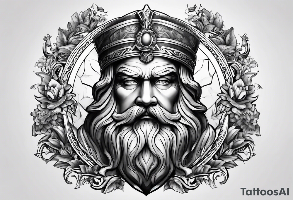 Bóg Zeus pioruny tattoo idea