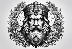 Bóg Zeus pioruny tattoo idea