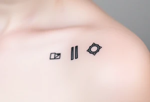 Powerful symbolic of play button, pause button, stop button and rewind tattoo idea