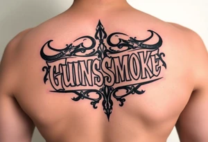 tramp stamp the says gunsmokesolo tattoo idea