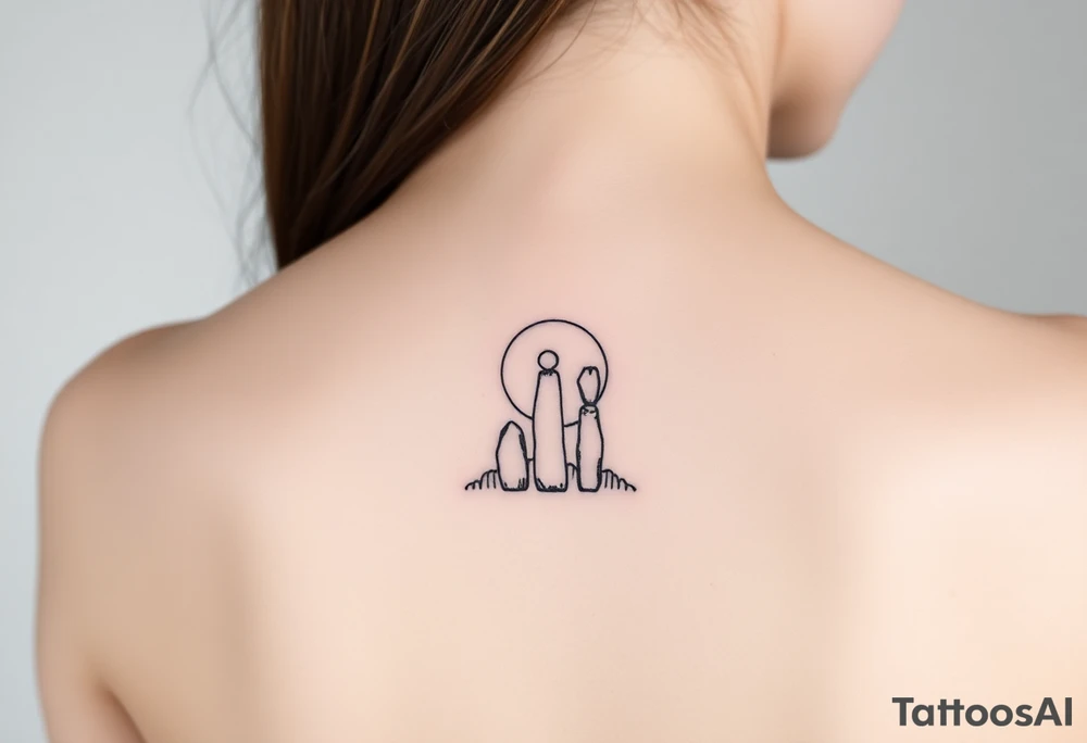 Ring of standing stones tattoo idea