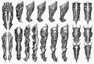 Leg armor tattoo idea
