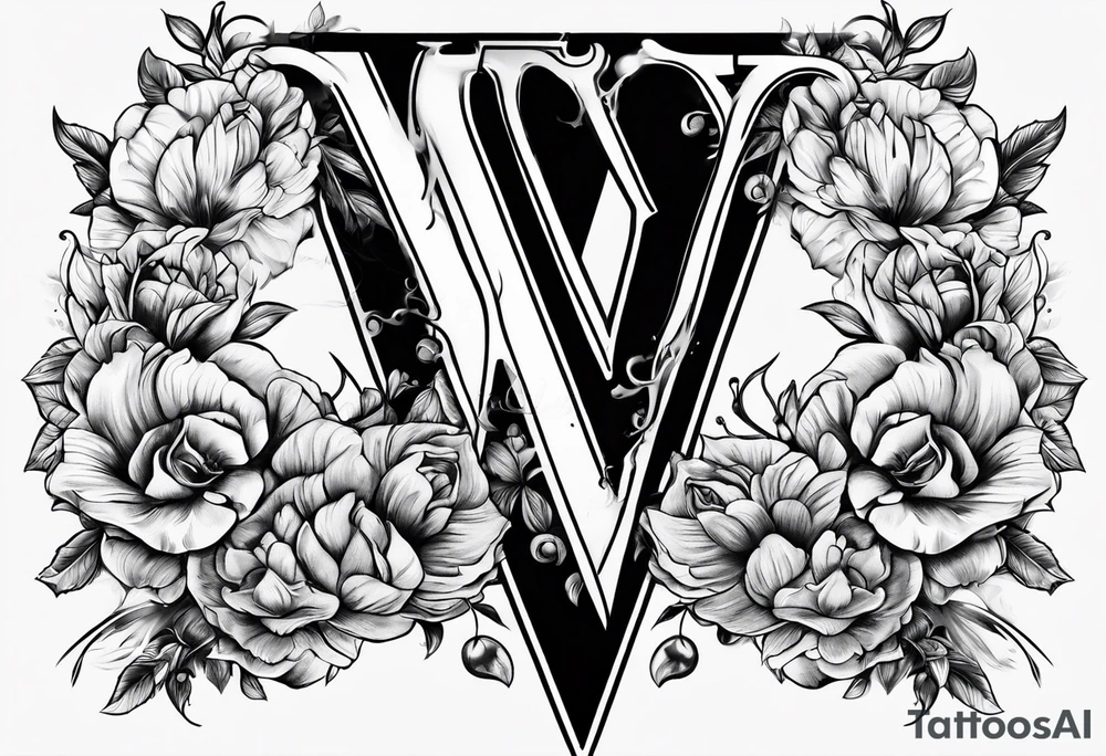 the letters A W R tattoo idea