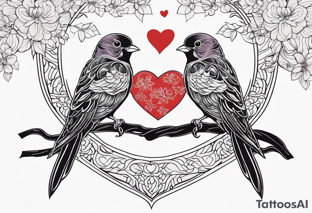 Love birds tattoo idea