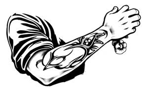 Goth tattoo arm sleeve tattoo idea