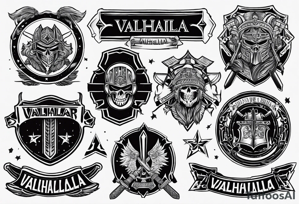 Valhalla soldier tattoo idea