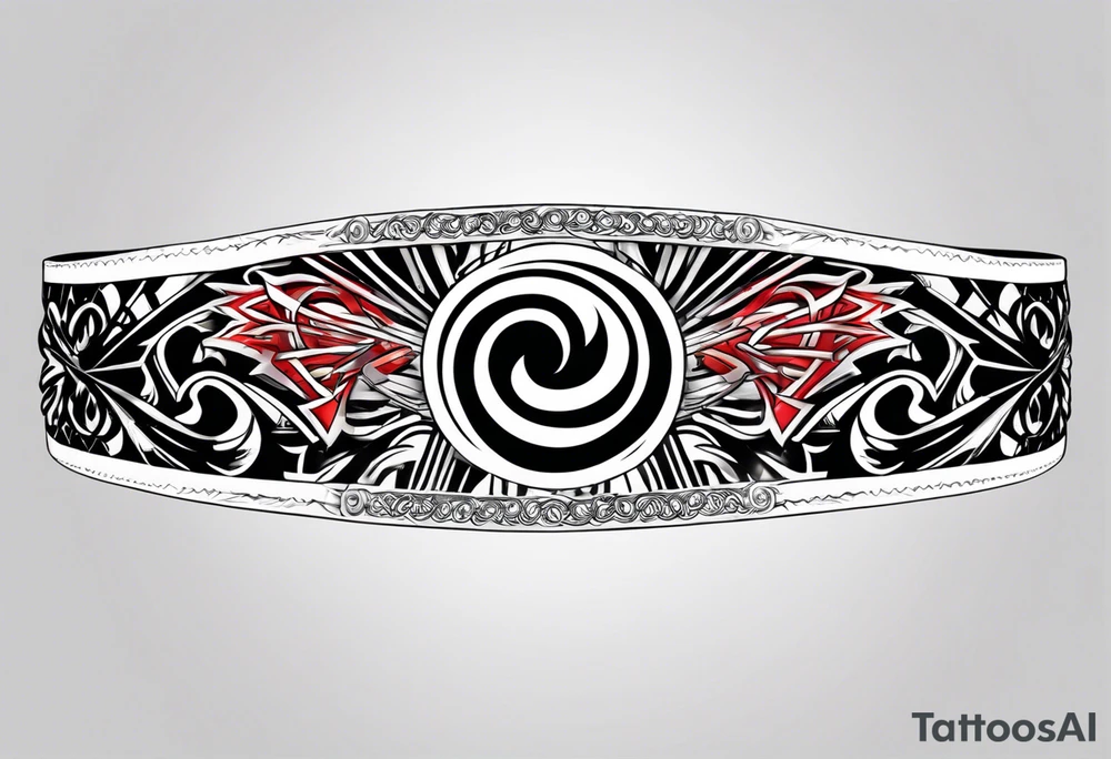 naruto headband with the letters AR in the middle tattoo idea