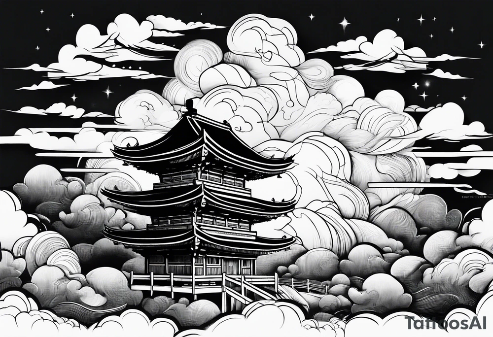 wispy clouds tattoo idea