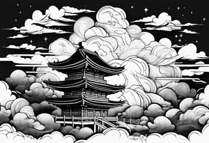 wispy clouds tattoo idea