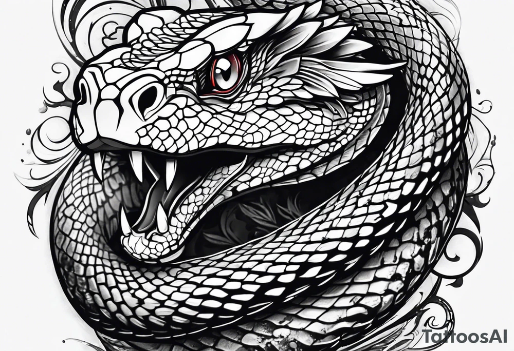 Snake black tattoo idea
