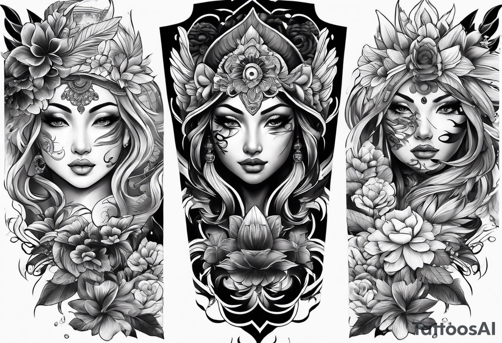 Arm sleeve tattoo idea