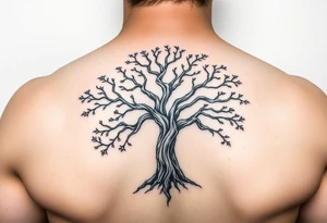 Japanese style tree of life tattoo idea