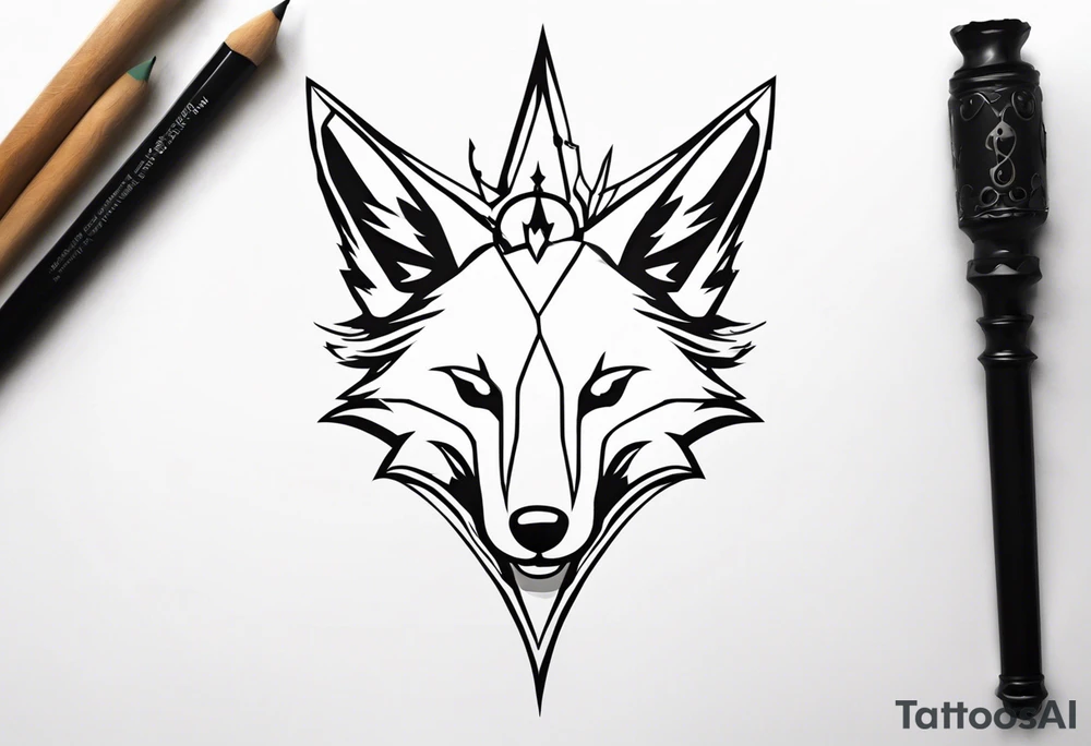 Renard sur un fond boussole. Il faut une clé ( style keyblade dans kingdom hearts. Tatouage sur l'avant bras. Pas de couleur tattoo idea