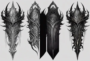 witch king lord of the real rings, leg piece which would take up the back side of my calf, from the back of knee to ankle tattoo idea