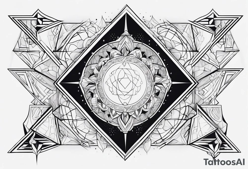 Vishesh, tauras, virgo, roman, alexandar, godly, otherworldy, geometry tattoo idea