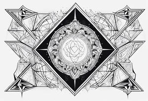 Vishesh, tauras, virgo, roman, alexandar, godly, otherworldy, geometry tattoo idea